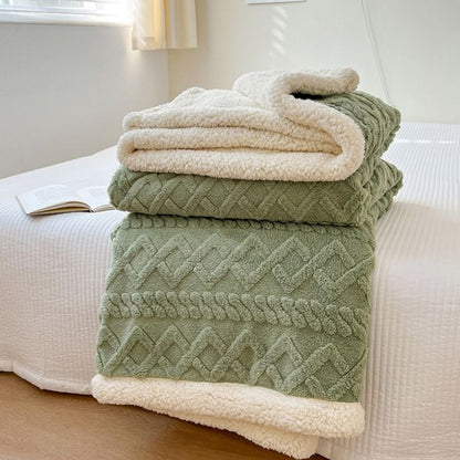 ❄️ Verdickte Imitat‑Kaschmir Wurfdecke — Super weiche warme Kuscheldecke für Sofa, Bett, Büro und Reisen ☁️🛋️