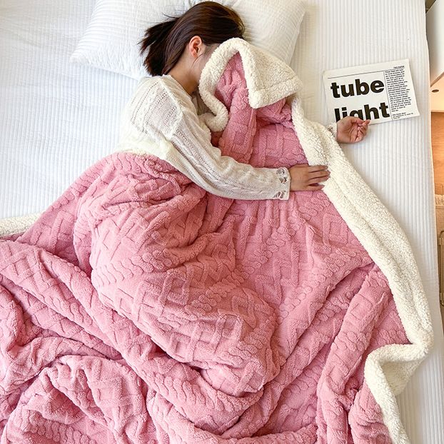 ❄️ Verdickte Imitat‑Kaschmir Wurfdecke — Super weiche warme Kuscheldecke für Sofa, Bett, Büro und Reisen ☁️🛋️