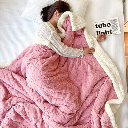❄️ Verdickte Imitat‑Kaschmir Wurfdecke — Super weiche warme Kuscheldecke für Sofa, Bett, Büro und Reisen ☁️🛋️