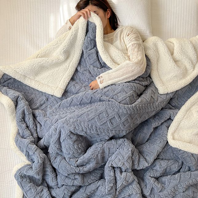 ❄️ Verdickte Imitat‑Kaschmir Wurfdecke — Super weiche warme Kuscheldecke für Sofa, Bett, Büro und Reisen ☁️🛋️
