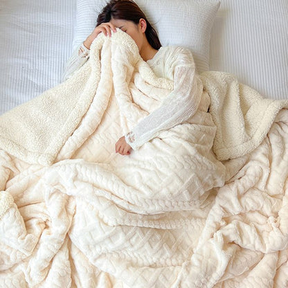 ❄️ Verdickte Imitat‑Kaschmir Wurfdecke — Super weiche warme Kuscheldecke für Sofa, Bett, Büro und Reisen ☁️🛋️
