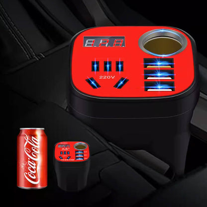 Im Auto montierter Becher-Wechselrichter QC-Ladegerät（🔥Mehr kaufen mehr sparen💯）