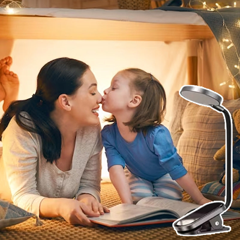 Kreatives Geschenk - Augenfreundliche, wiederaufladbare Mini-Klemm-Nachttischlampe