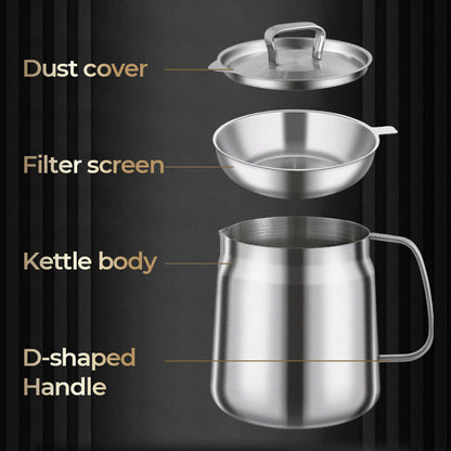 🔥Multifunktionaler Behälter mit großem Fassungsvermögen aus Edelstahl 304 für Ölfilter