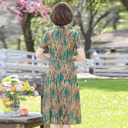 💃Modisches kurzärmeliges Kleid mit Revers und Taschen für Frauen