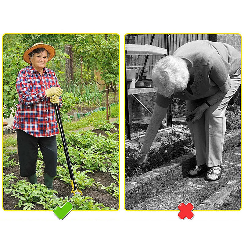 30-61 Zoll (ca. 76-155 cm) schwarze verstellbare Unkraut-Jätschlinge mit Bügelhacke