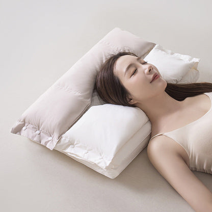 🛏️ 50 % RABATT! 💆 Zweilagiges Nackenkissen – höhenverstellbar & sanfte Stützkraft ✨