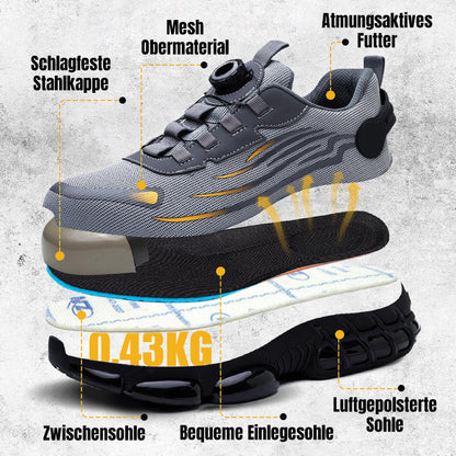 🔥2025 HOT SALE🔥 Schlag- und stichfeste Sicherheitsschuhe mit Drehknopf