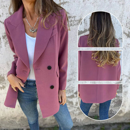 💥Frühherbst-Specials 64 % RABATT 💕Modischer einfarbiger Langarm-Blazer