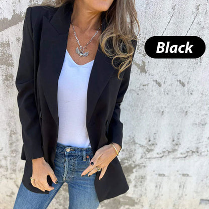 💥Frühherbst-Specials 64 % RABATT 💕Modischer einfarbiger Langarm-Blazer