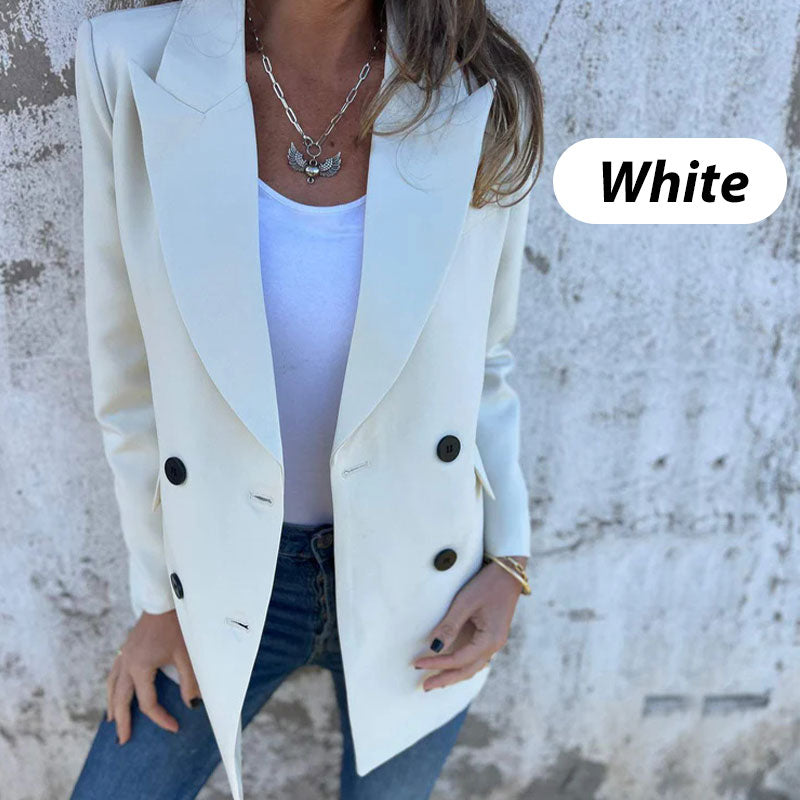 💥Frühherbst-Specials 64 % RABATT 💕Modischer einfarbiger Langarm-Blazer