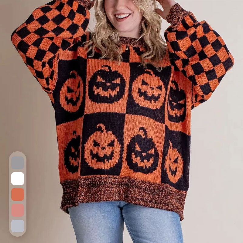 🥳Befristetes Angebot 49% RABATT🎃Halloween Karo-Pullover