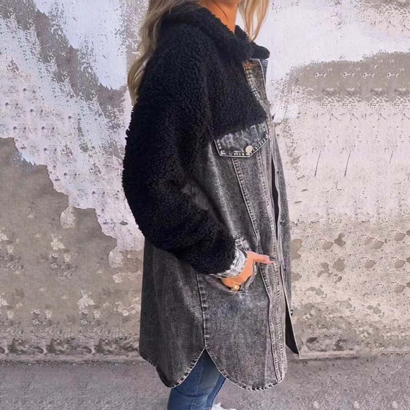 🍂 Herbst-Specials 🍂 Denim Long Shirt Jacke für Frauen