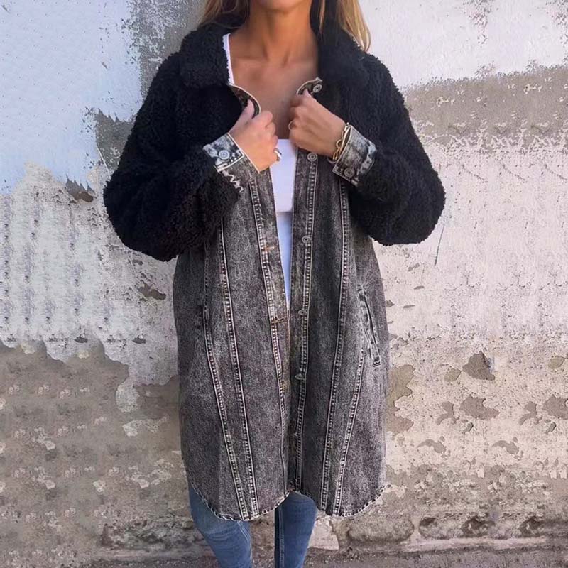 🍂 Herbst-Specials 🍂 Denim Long Shirt Jacke für Frauen