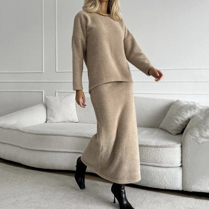 ❄️Winter-Specials❄️ Eleganter, kuscheliger Pullover und ausgestellter Rock für Frauen