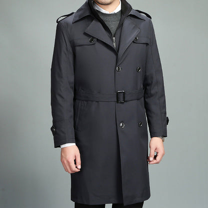 ❄️Winter-Specials❄️ Lässiger Herren Trenchcoat mit Revers und abnehmbarem Innenfutter