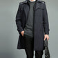 ❄️Winter-Specials❄️ Lässiger Herren Trenchcoat mit Revers und abnehmbarem Innenfutter