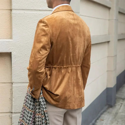 ❄️Winter Specials❄️ Herren-Kunstleder-Blazerjacke mit Taschen