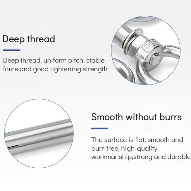 🔥 50 % Rabatt! 🔩 Ring-Dehnschraube aus 304 Edelstahl – Rostfrei, belastbar & vielseitig – Ideal für Montage, Bau & Heimwerkerprojekte 🛠️
