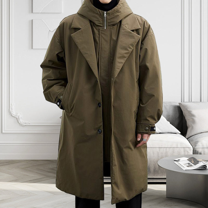 ❄️Winter Specials❄️ Men's Faux Two-Piece Versatile Warm Coat