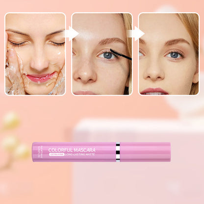 Lang anhaltende und farbenfrohe Wimperntusche