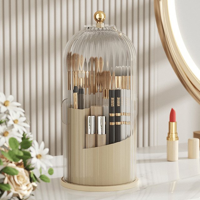 🌸 Make-up-Pinsel-Organizer mit Schiebedeckel – Wandmontage, staubdicht, platzsparend – 50% Rabatt jetzt!