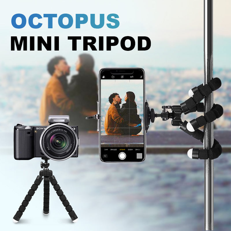 Flexibles Mini-Oktopus-Stativ (Fernbedienung inklusive)