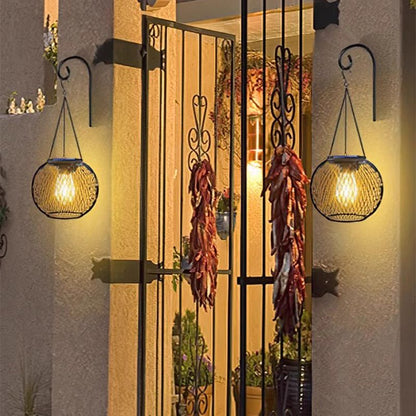 ✨Solar Hängelampe für Garten & Terrasse – Wetterfeste Metall-Laterne für Stimmungsvolle Außenbeleuchtung