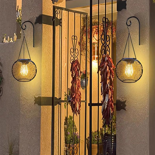 ✨Solar Hängelampe für Garten & Terrasse – Wetterfeste Metall-Laterne für Stimmungsvolle Außenbeleuchtung