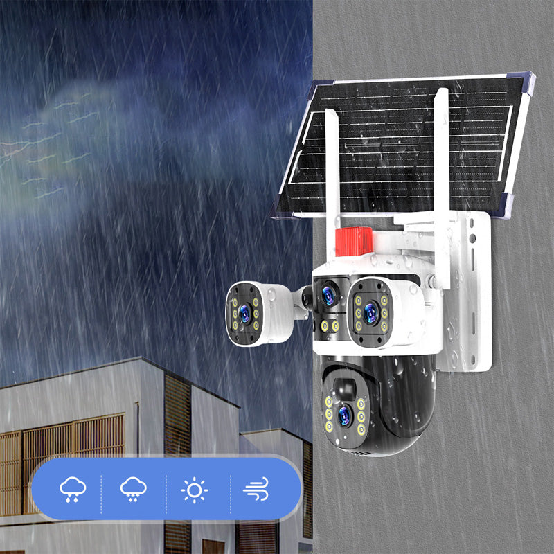 💥Neuer Verkaufsschlager🎥Solarbetriebene 360°-Kuppelkamera mit drei Objektiven✈️ Kostenloser Versand