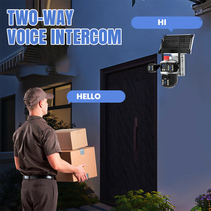 💥Neuer Verkaufsschlager🎥Solarbetriebene 360°-Kuppelkamera mit drei Objektiven✈️ Kostenloser Versand