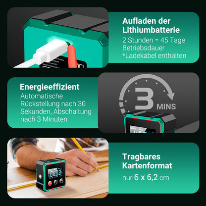 Magnetischer digitaler Winkelmesser mit elektronischem Laser