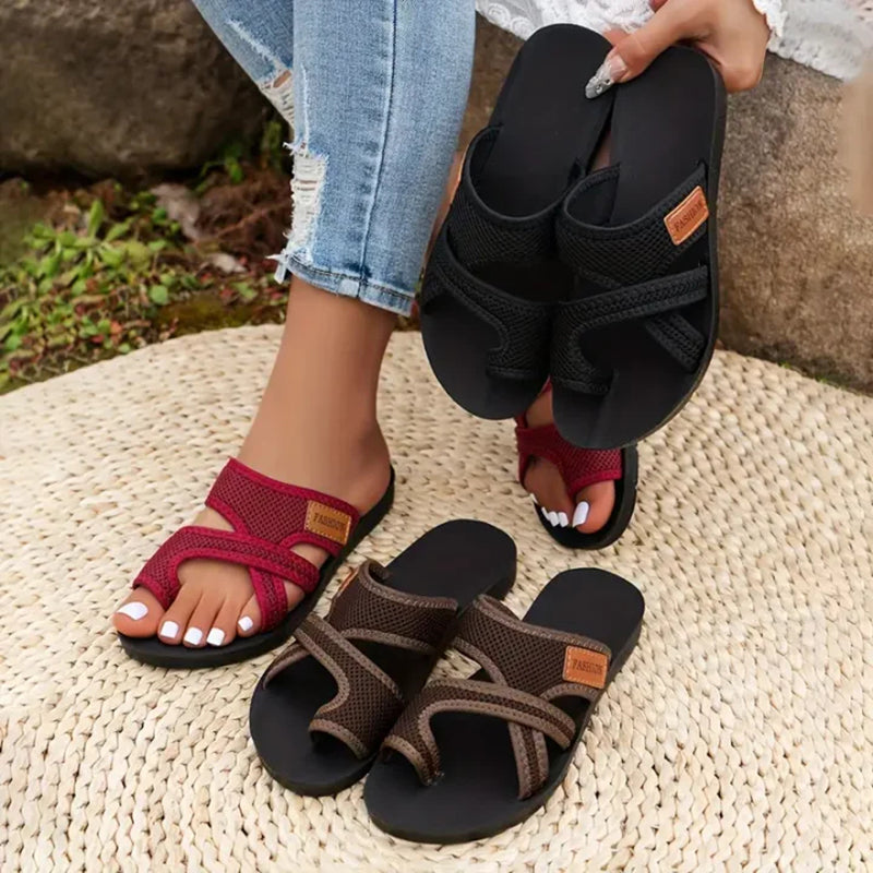 🏆🩷Frauen Komfort-Netz-Slider-Sandalen – 50% RABATT! Atmungsaktiv, rutschfest & perfekt für Freizeit, Strand & Alltag