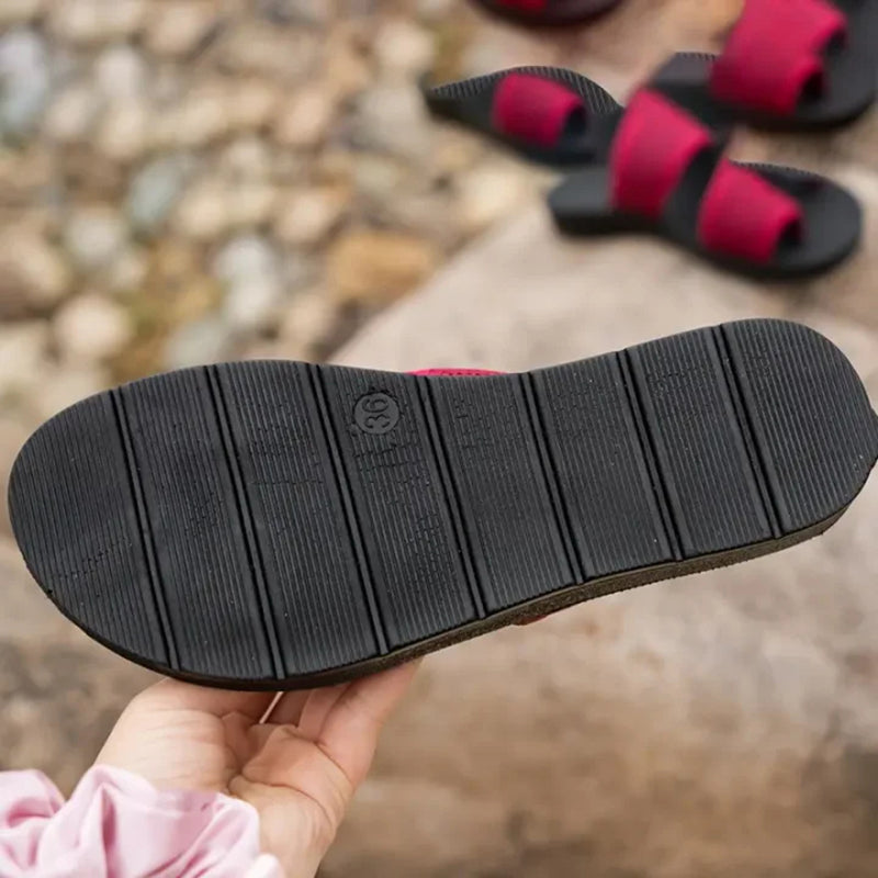 🏆🩷Frauen Komfort-Netz-Slider-Sandalen – 50% RABATT! Atmungsaktiv, rutschfest & perfekt für Freizeit, Strand & Alltag