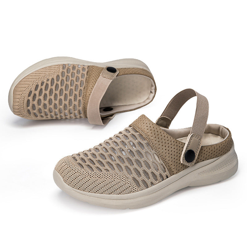 Mode Mesh Atmungsaktiv Halb Slip-On Sandalen