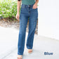 High Rise Cargo Wide-Leg Stretch-Jeans für Damen
