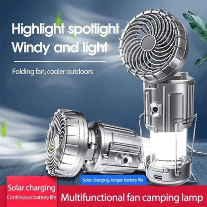 🔥2025 Heißer Verkauf🔥🍃Tragbare LED-Camping-Laterne mit Ventilator