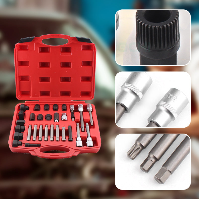Generator-Riemenscheiben-Ausbauwerkzeugsatz mit Organizer（50% OFF）