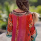 Asymmetrisches Damenkleid mit V-Ausschnitt und lockerem Schnitt