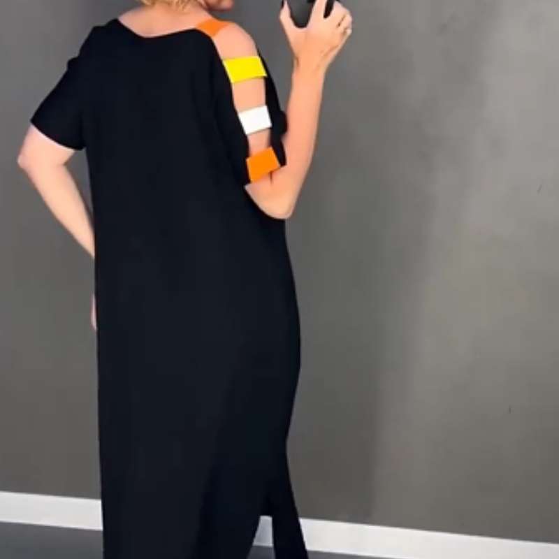 🍂Modisches bedrucktes Kurzarmkleid für Damen