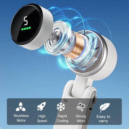 🌞Heißer Verkauf 52% OFF🎁 ❄️Sommerretter Ein Haartrockner in Handgröße💨Faltbarer Handventilator mit 5 Geschwindigkeiten und tragbarem Design, der perfekte Begleiter für den Sommer