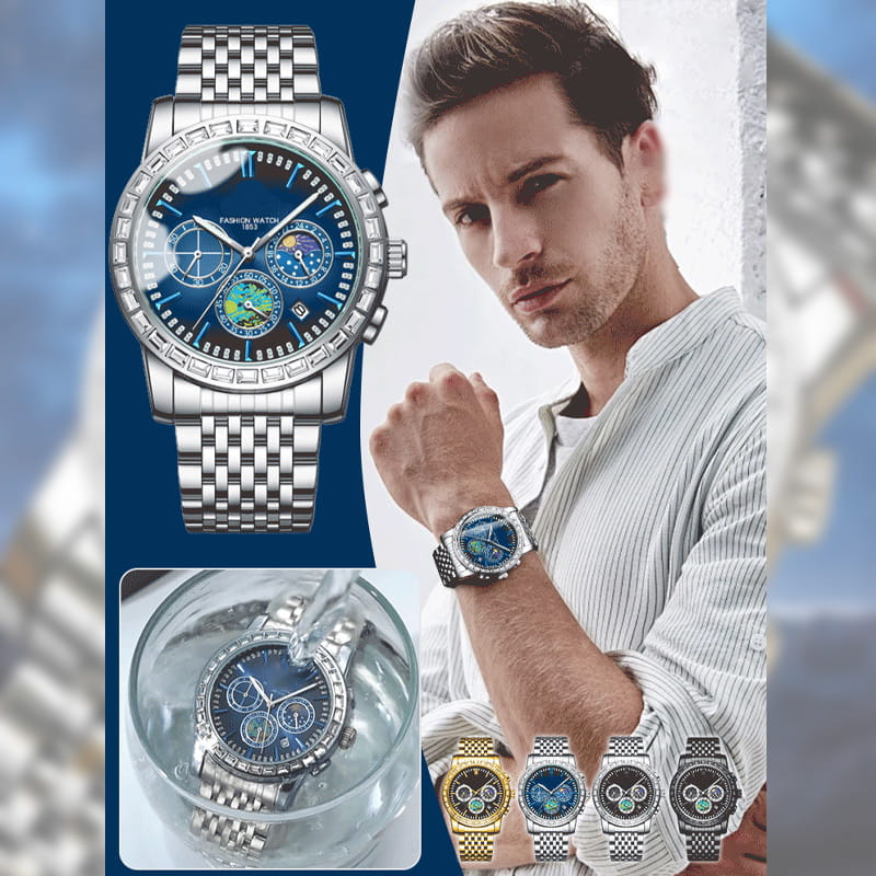 🎁Luxus Stahl Quarzuhr für Herren🔥Heißer Verkauf🔥(44% Rabatt)