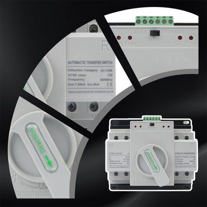 220V Dual Power Automatic Transfer Toggle Control Switch