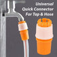 Universeller Schnellverbinder für Wasserhahn und Schlauch