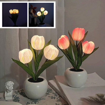 LED-Tulpen-Nachtlicht, Tischlampe 🌷✨ 2 kaufen, versandkostenfre