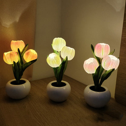 LED-Tulpen-Nachtlicht, Tischlampe 🌷✨ 2 kaufen, versandkostenfre