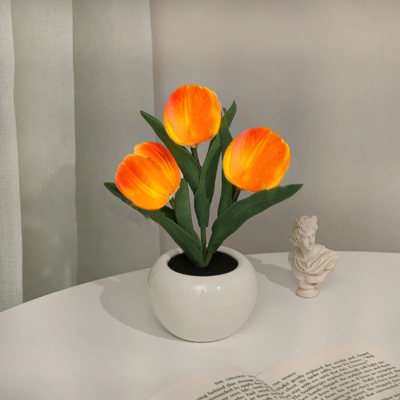 LED-Tulpen-Nachtlicht, Tischlampe 🌷✨ 2 kaufen, versandkostenfre