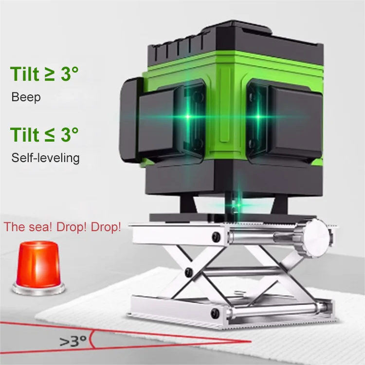 🧰Infrarot-Laserwasserwaage mit grünem Licht für Präzisionsarbeiten