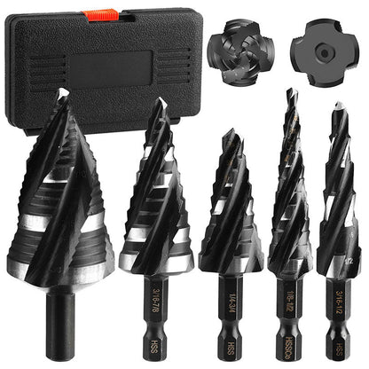 🧰5-tlg. HSS-Stufenbohrer-Set für Metall
