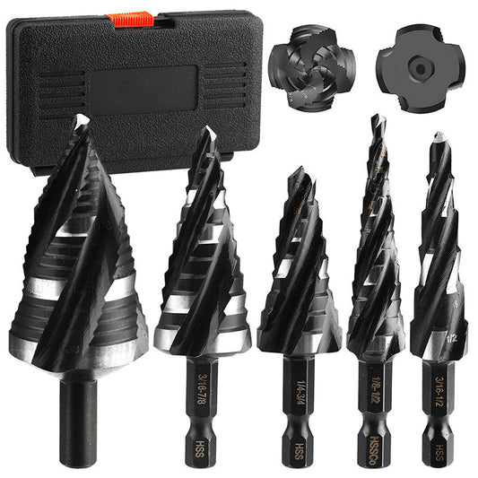 🧰5-tlg. HSS-Stufenbohrer-Set für Metall